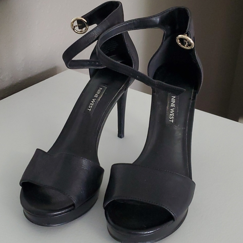 Black strappy heels